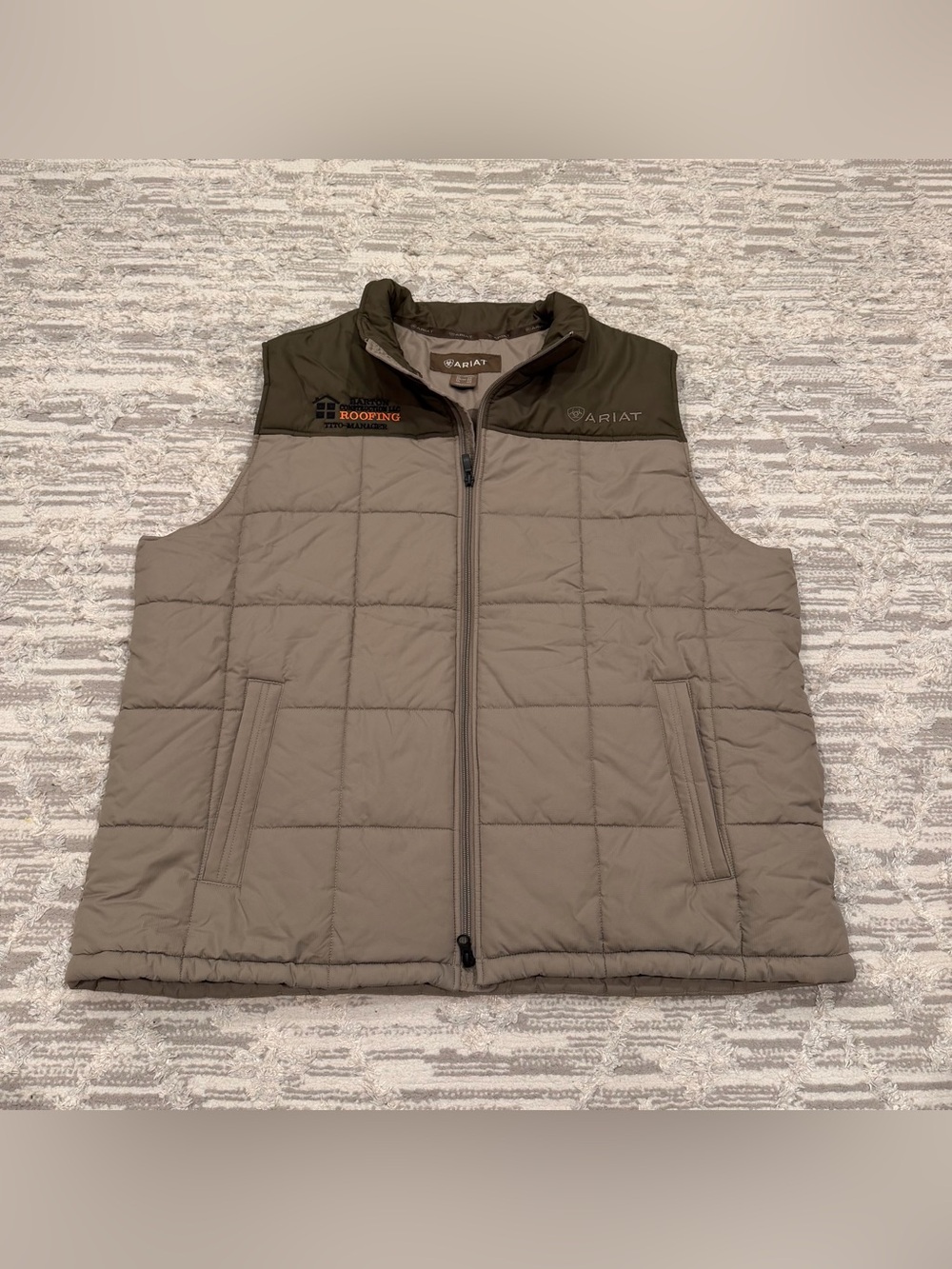 Ariat Crius Insulated Vest Men's XXL Full Zip Workwear Western Wind W Logo